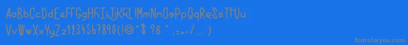 Rightbalance-Schriftart – Graue Schriften auf blauem Hintergrund