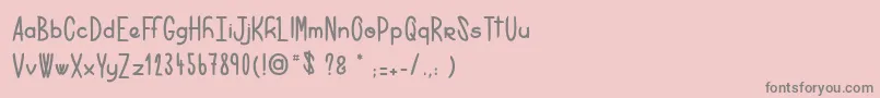 Rightbalance Font – Gray Fonts on Pink Background