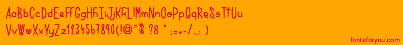 fuente Rightbalance – Fuentes Rojas Sobre Fondo Naranja
