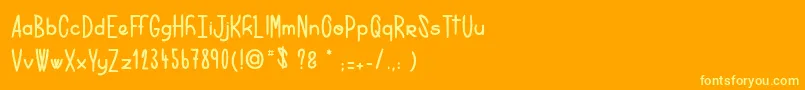Rightbalance Font – Yellow Fonts on Orange Background