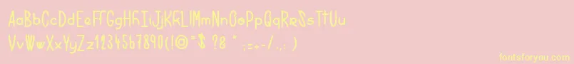 Rightbalance Font – Yellow Fonts on Pink Background