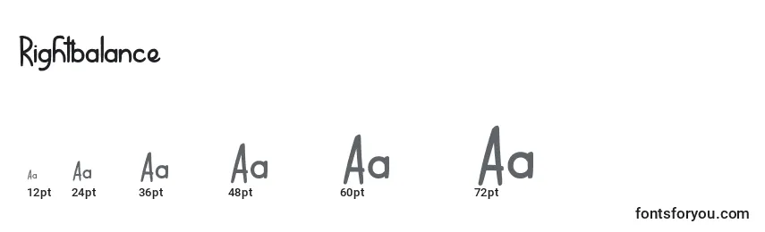 Rightbalance Font Sizes