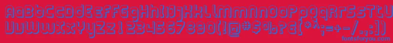 PlasmaticaShaded Font – Blue Fonts on Red Background