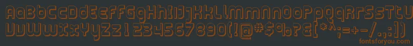 PlasmaticaShaded-fontti – ruskeat fontit mustalla taustalla