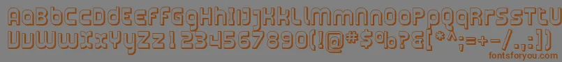 PlasmaticaShaded Font – Brown Fonts on Gray Background