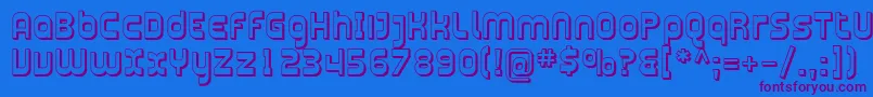 PlasmaticaShaded Font – Purple Fonts on Blue Background