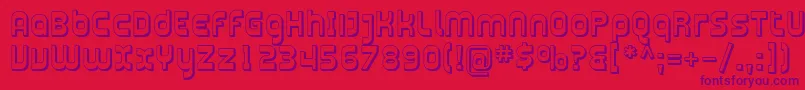 PlasmaticaShaded Font – Purple Fonts on Red Background