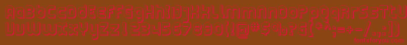 PlasmaticaShaded Font – Red Fonts on Brown Background