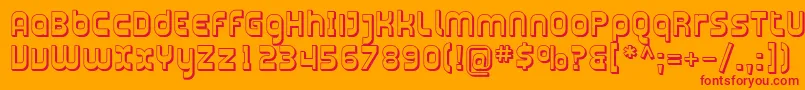 PlasmaticaShaded Font – Red Fonts on Orange Background