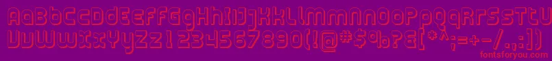 フォントPlasmaticaShaded – 紫の背景に赤い文字