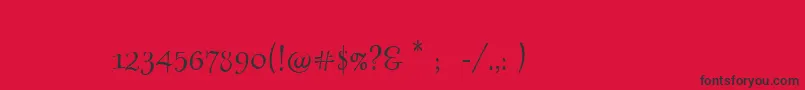 Dollhousec Font – Black Fonts on Red Background