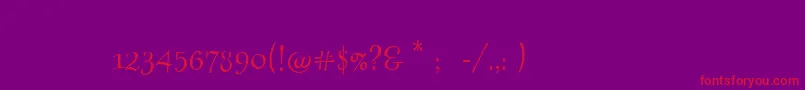fuente Dollhousec – Fuentes Rojas Sobre Fondo Morado