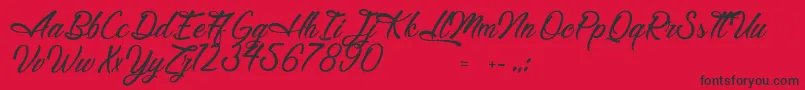 LegendaryHollywood Font – Black Fonts on Red Background