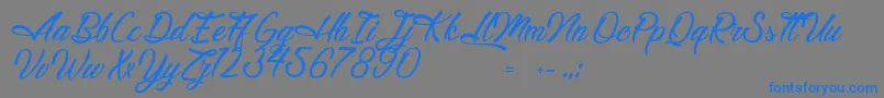 LegendaryHollywood Font – Blue Fonts on Gray Background