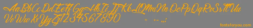 LegendaryHollywood Font – Orange Fonts on Gray Background