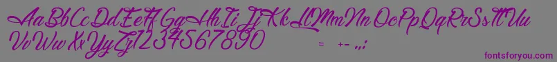 LegendaryHollywood Font – Purple Fonts on Gray Background