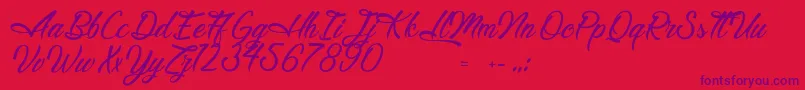LegendaryHollywood Font – Purple Fonts on Red Background