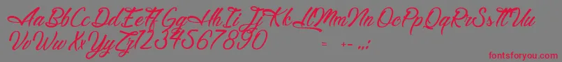 LegendaryHollywood Font – Red Fonts on Gray Background
