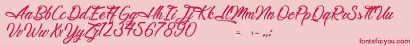 LegendaryHollywood Font – Red Fonts on Pink Background