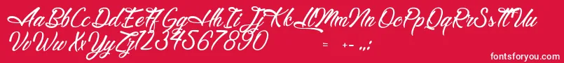 LegendaryHollywood Font – White Fonts on Red Background