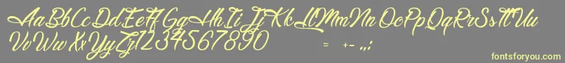 LegendaryHollywood Font – Yellow Fonts on Gray Background