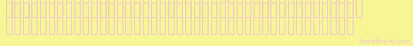 Uzdorogi-fontti – vaaleanpunaiset fontit keltaisella taustalla