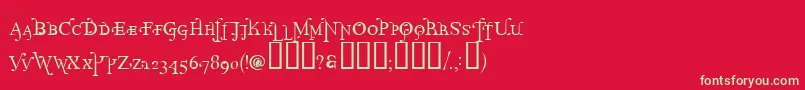 フォントPr – 赤い背景に緑の文字