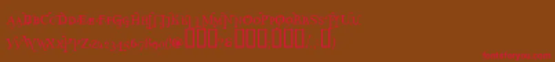 Pr Font – Red Fonts on Brown Background