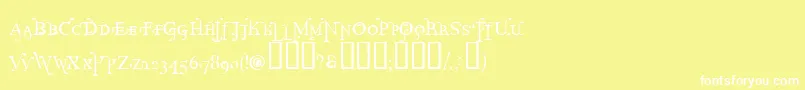 Pr Font – White Fonts on Yellow Background