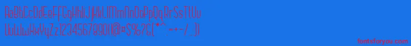 Chase-Schriftart – Rote Schriften auf blauem Hintergrund
