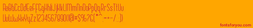 Chase Font – Red Fonts on Orange Background