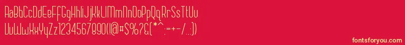 Chase Font – Yellow Fonts on Red Background