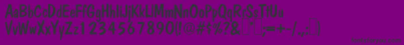 DomRegular Font – Black Fonts on Purple Background