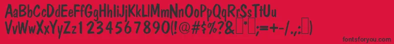Police DomRegular – polices noires sur fond rouge