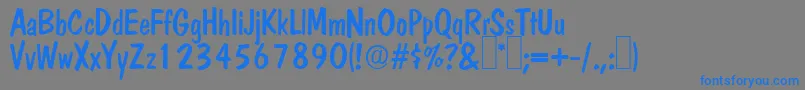 DomRegular-Schriftart – Blaue Schriften auf grauem Hintergrund