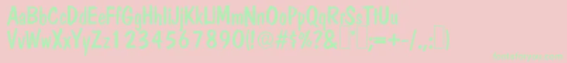 DomRegular Font – Green Fonts on Pink Background