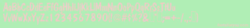 DomRegular Font – Pink Fonts on Green Background