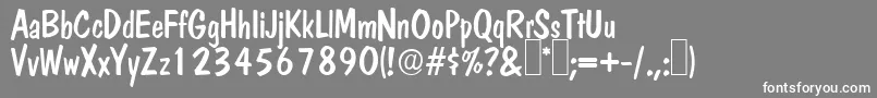 DomRegular Font – White Fonts on Gray Background
