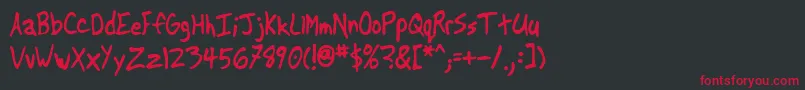 Another ffy Font – Red Fonts on Black Background