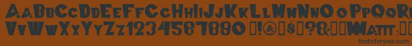 SwissCheesed Font – Black Fonts on Brown Background