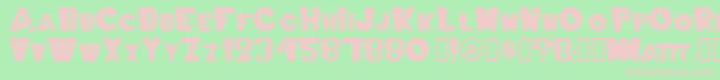 SwissCheesed Font – Pink Fonts on Green Background