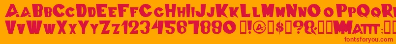 SwissCheesed Font – Red Fonts on Orange Background