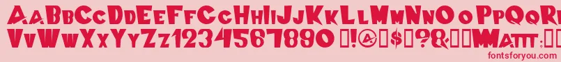 SwissCheesed Font – Red Fonts on Pink Background