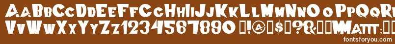 SwissCheesed Font – White Fonts on Brown Background