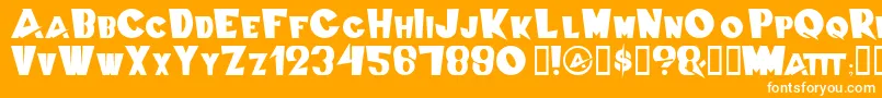 SwissCheesed Font – White Fonts on Orange Background