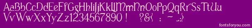 Casua Font – Pink Fonts on Purple Background
