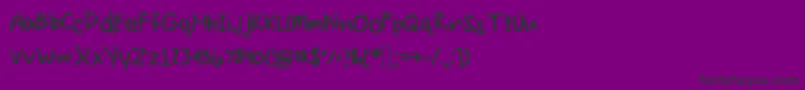KellynHand Font – Black Fonts on Purple Background