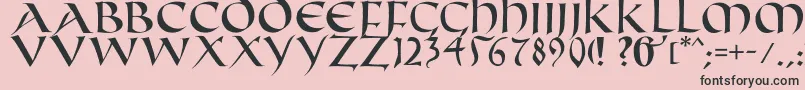 Fifthcenturycaps Font – Black Fonts on Pink Background