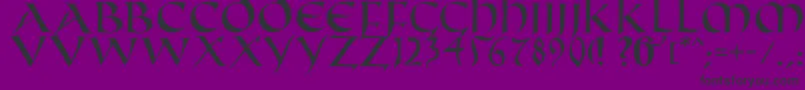 Fifthcenturycaps Font – Black Fonts on Purple Background