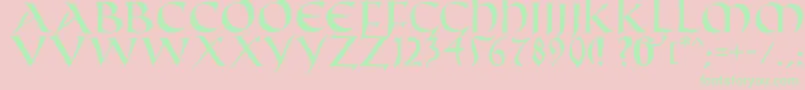 Fifthcenturycaps Font – Green Fonts on Pink Background